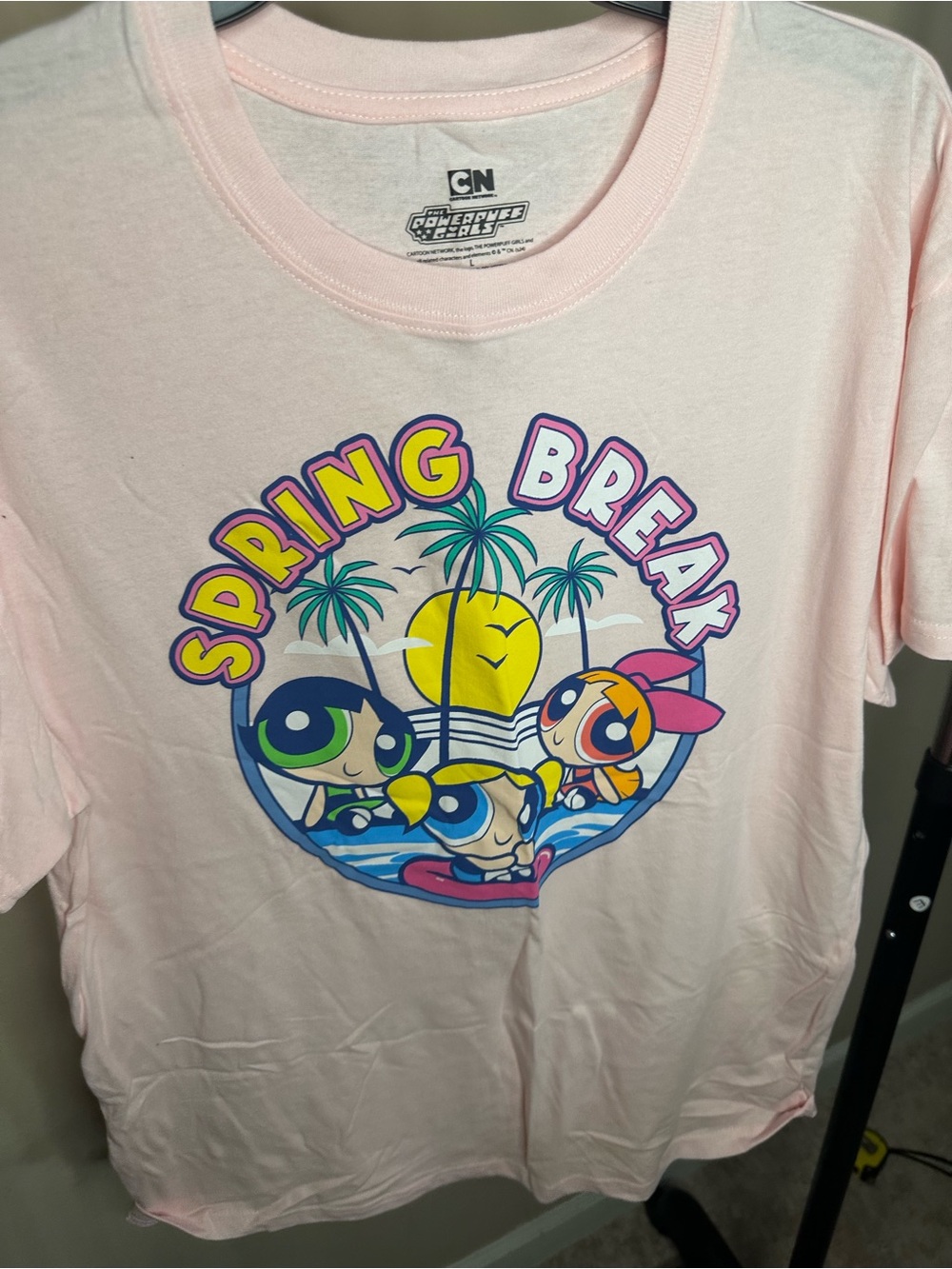 Cartoon Network Pink 'Spring Break' Powerpuff Girls Graphic Tee